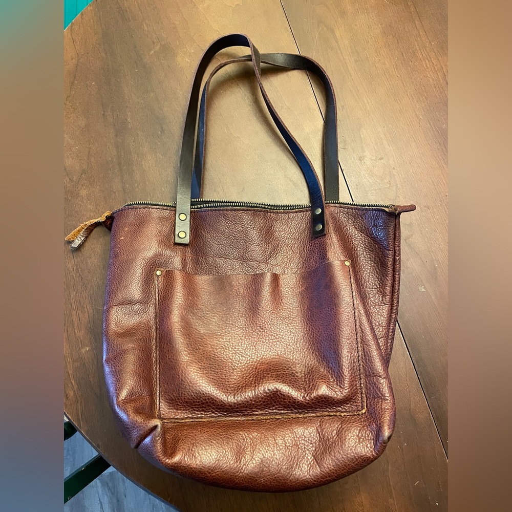 Portland Leather Goods Tote Bag in Nutmeg